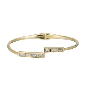 Marcia Moran Eugene Baguette Crystal Hinged Bangle